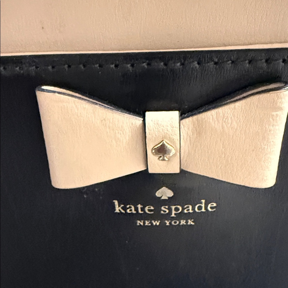 kate spade Black & Taupe Bow Accent Crossbody Bag - Picture 2 of 4